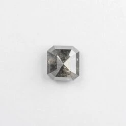 1.26 Carat Salt And Pepper Rose Cut Asscher Diamond