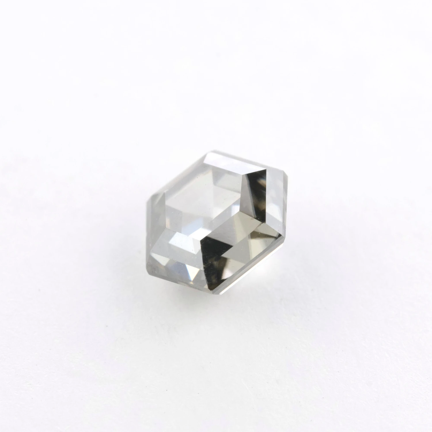 1.16 Carat Translucent Grey Step Cut Hexagon Moissanite 2 1.16 Carat Translucent Grey Step Cut Hexagon Moissanite - Image 2