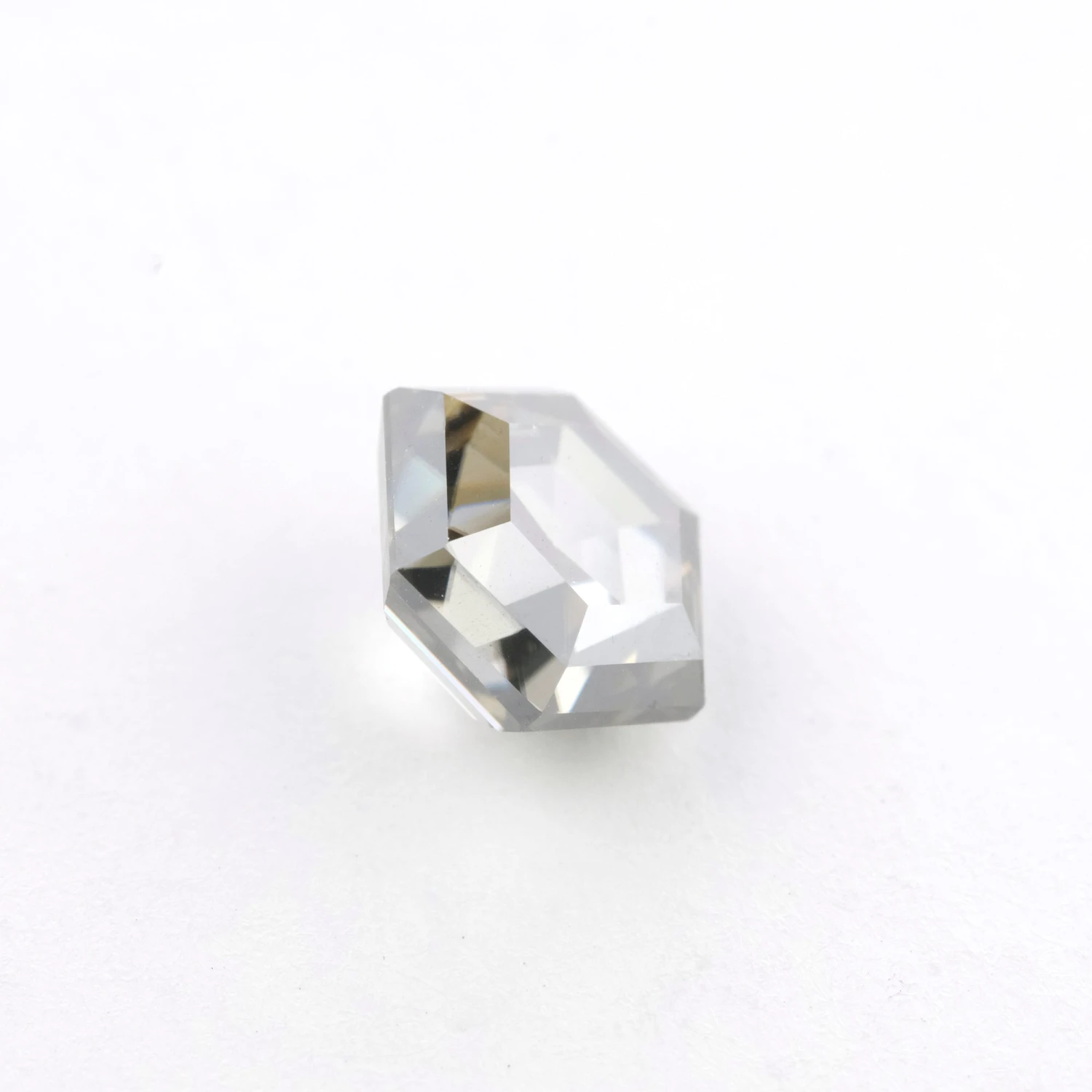 1.16 Carat Translucent Grey Step Cut Hexagon Moissanite 4 1.16 Carat Translucent Grey Step Cut Hexagon Moissanite - Image 4