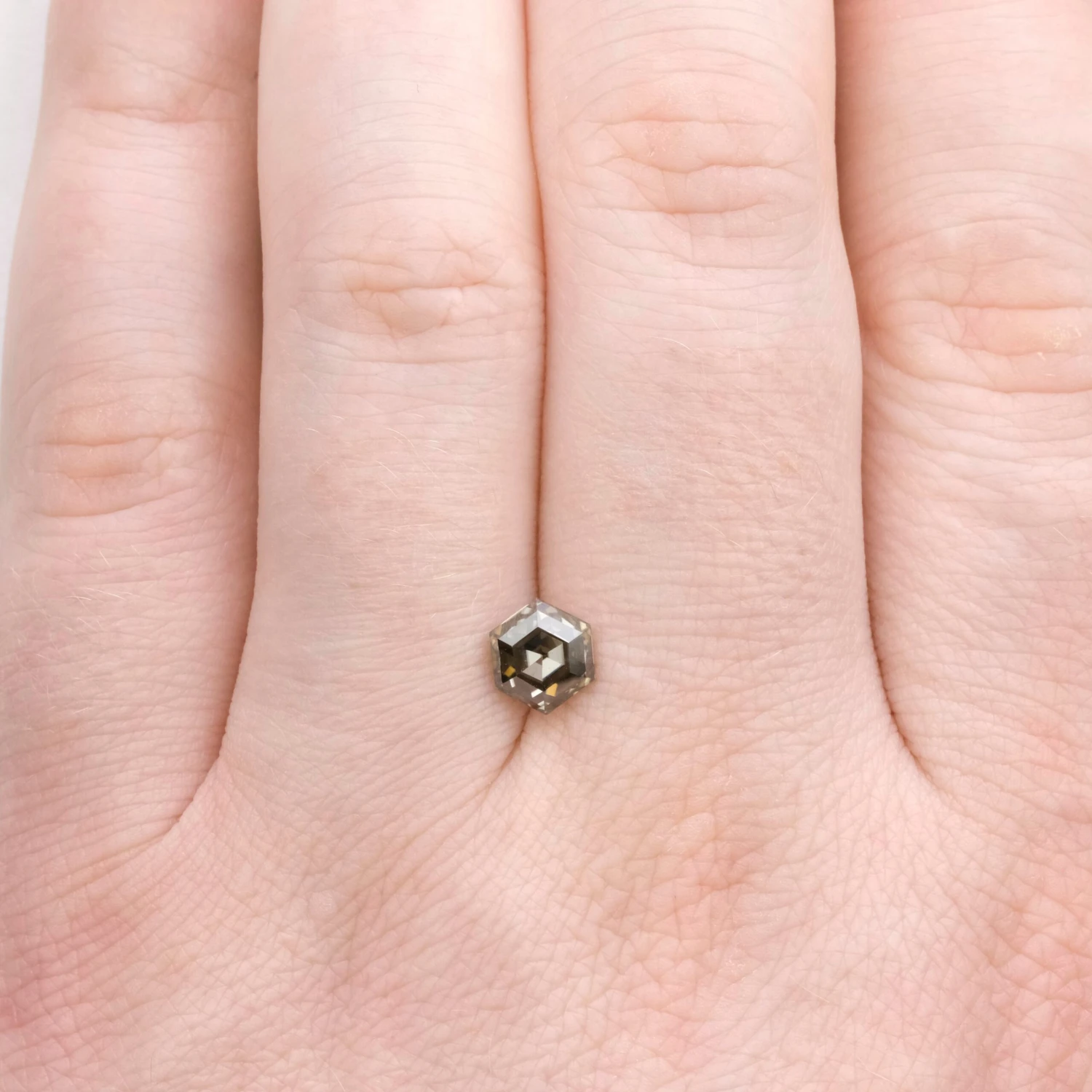 1.16 Carat Translucent Grey Step Cut Hexagon Moissanite 6 1.16 Carat Translucent Grey Step Cut Hexagon Moissanite - Image 6