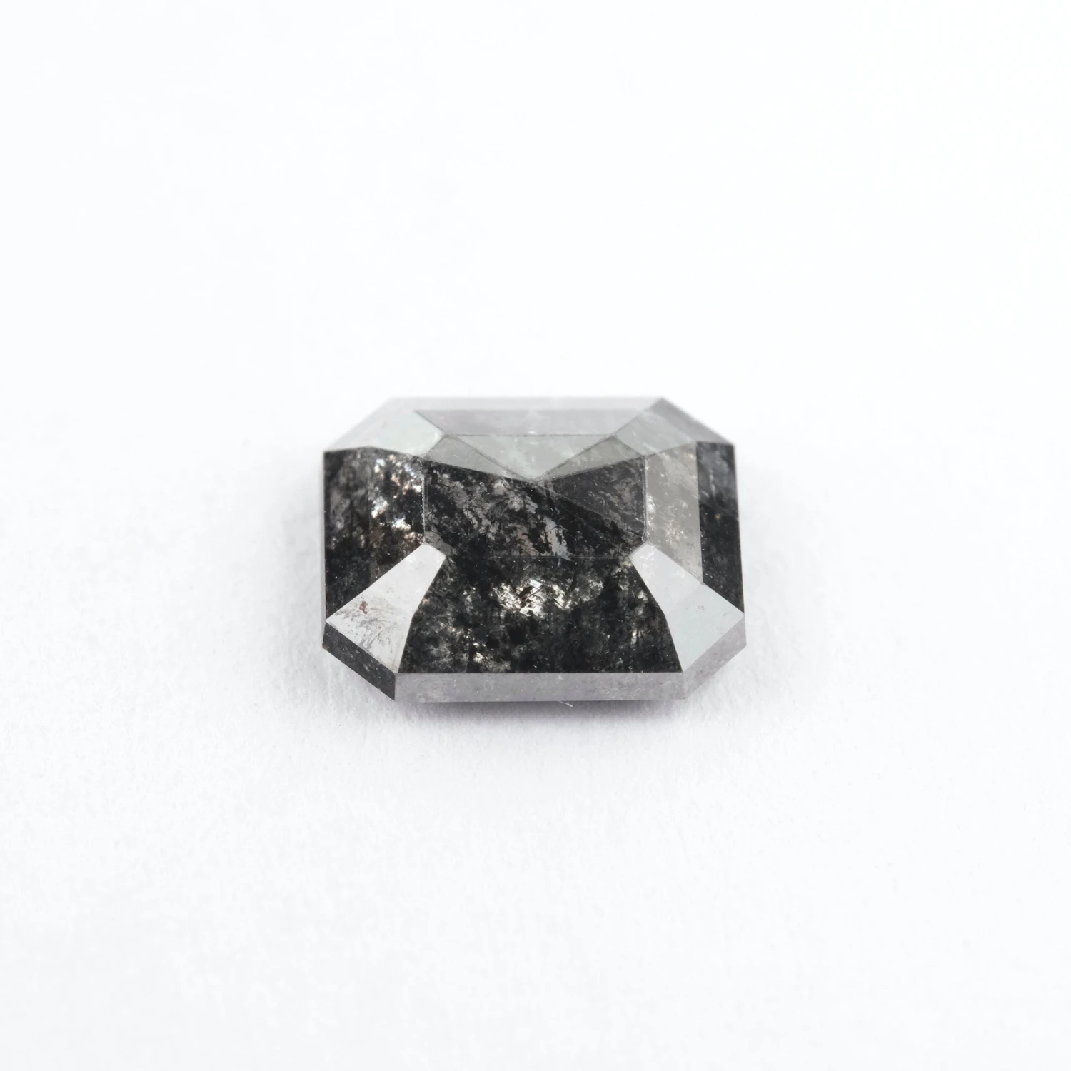 1.34 Carat Black Speckled Cut Emerald Diamond 4 1.34 Carat Black Speckled Cut Emerald Diamond - Image 4