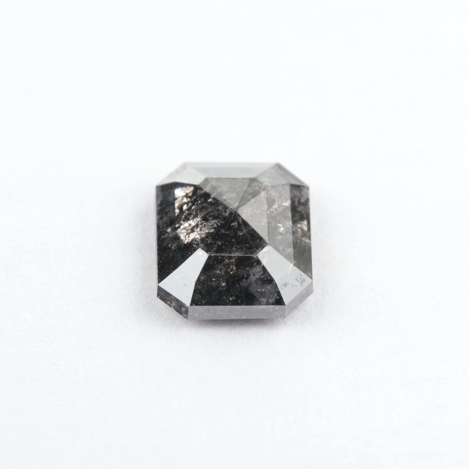 1.34 Carat Black Speckled Cut Emerald Diamond 5 1.34 Carat Black Speckled Cut Emerald Diamond - Image 5