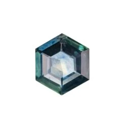 1.40 Carat Teal Double Cut Hexagon Sapphire