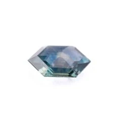 1.40 Carat Teal Double Cut Hexagon Sapphire -Point No Point Studio Store 1.40 600 3