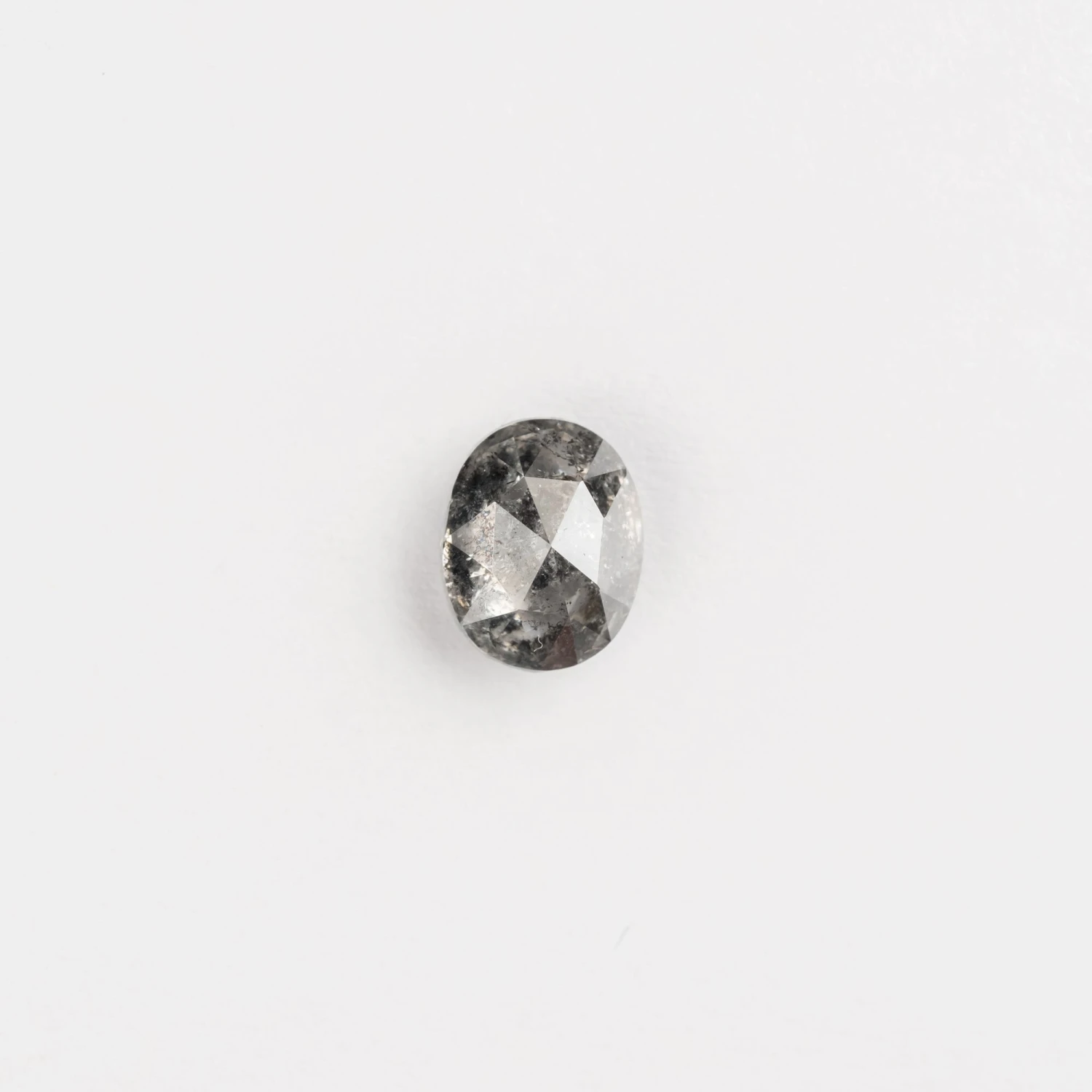 1.41 Carat Salt And Pepper Rose Cut Oval Diamond 1 1.41 Carat Salt And Pepper Rose Cut Oval Diamond