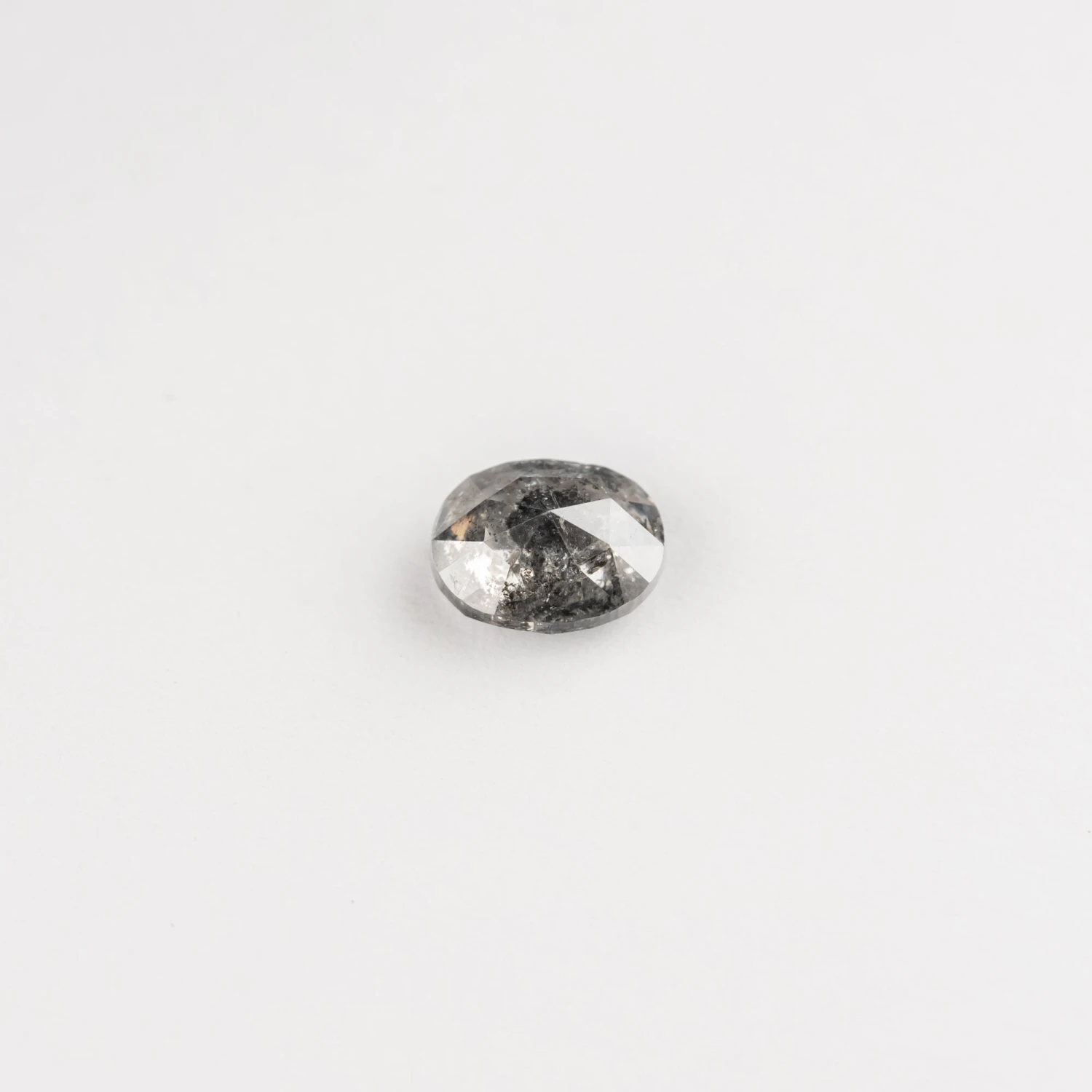 1.41 Carat Salt And Pepper Rose Cut Oval Diamond 2 1.41 Carat Salt And Pepper Rose Cut Oval Diamond - Image 2