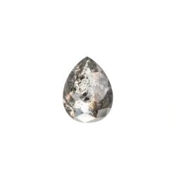 1.47 Carat Salt And Pepper Rose Cut Pear Diamond