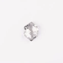 1.47 Carat Light Salt And Pepper Rose Cut Hexagon Diamond