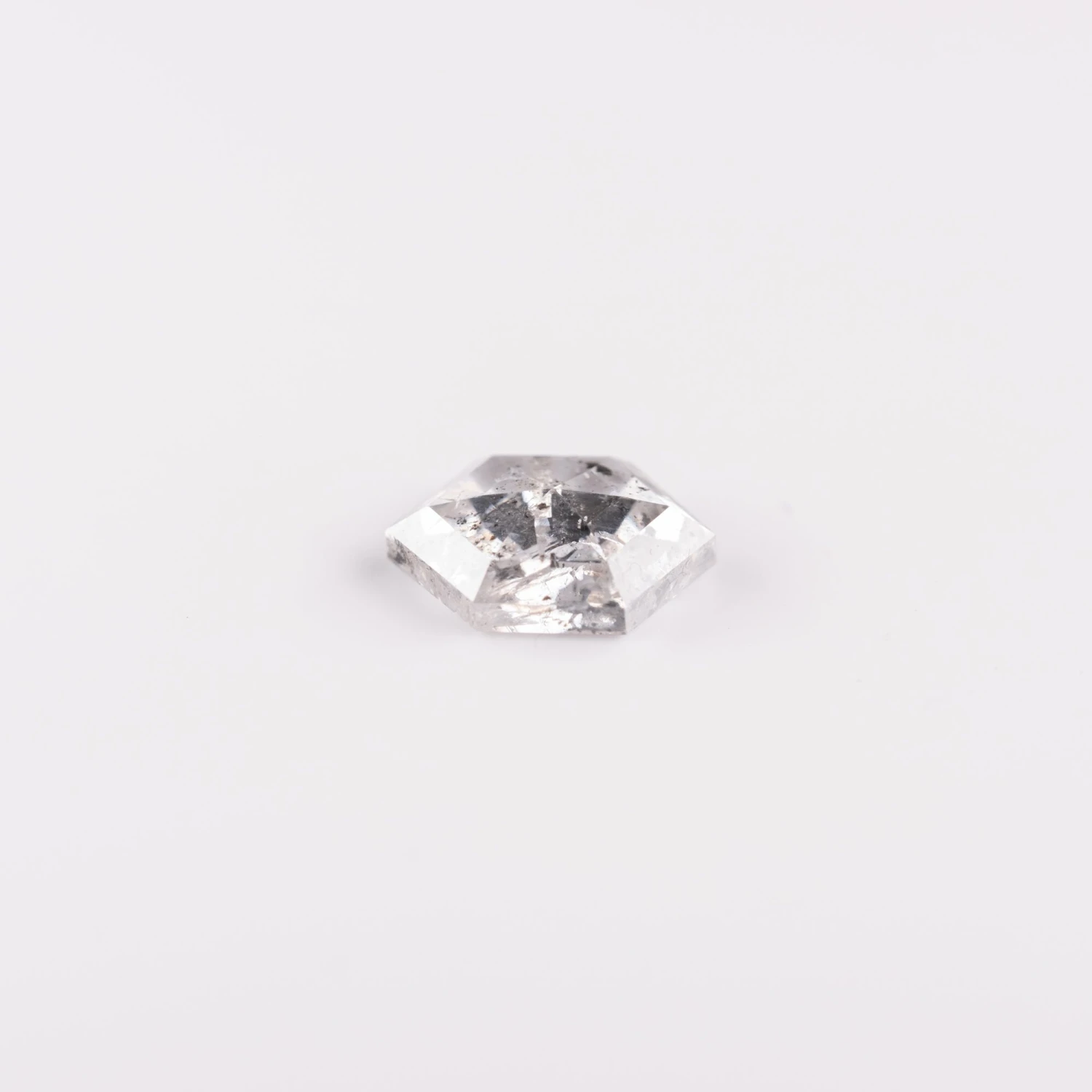 1.47 Carat Light Salt And Pepper Rose Cut Hexagon Diamond 2 1.47 Carat Light Salt And Pepper Rose Cut Hexagon Diamond - Image 2