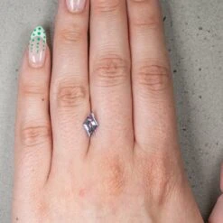 1.50 Carat Purple Step Cut Lozenge Sapphire -Point No Point Studio Store 1.50 800 7