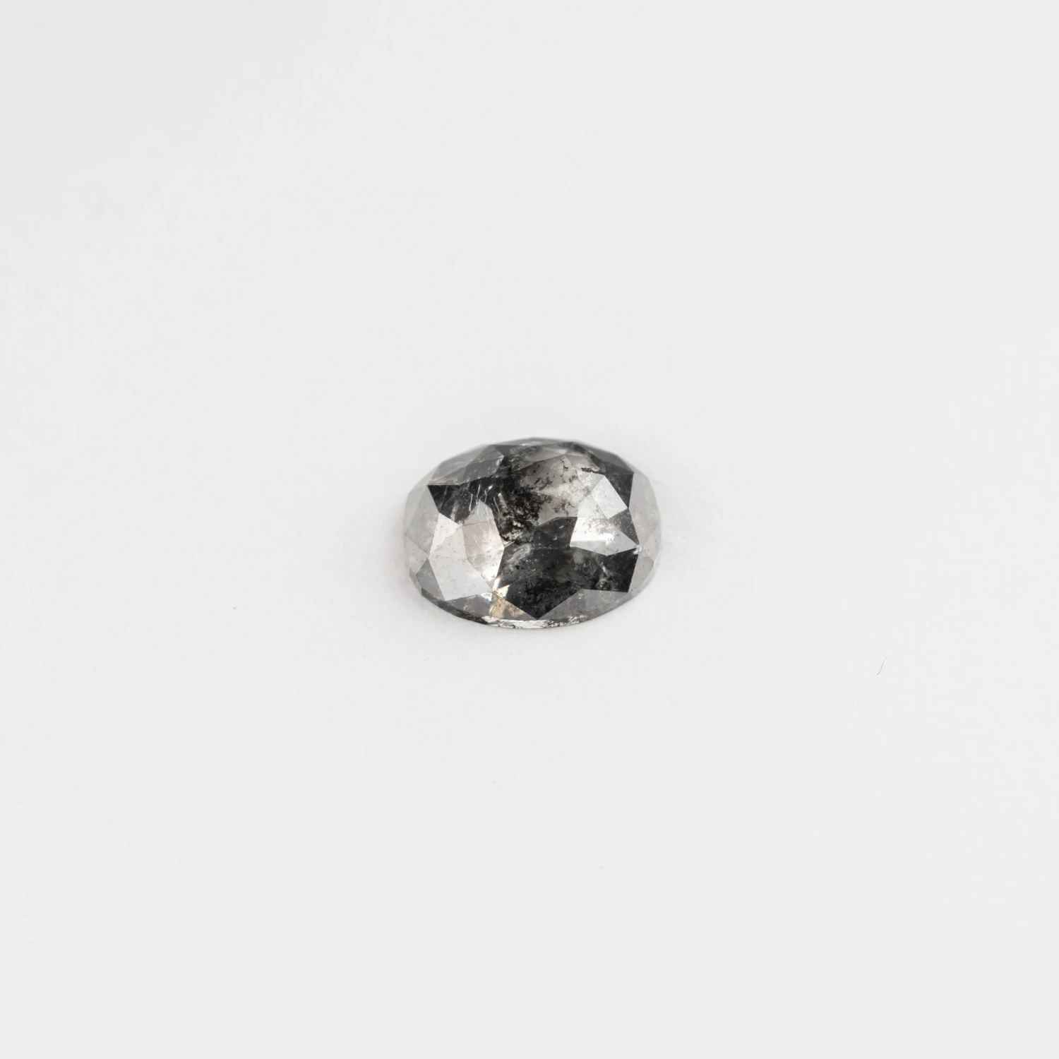 1.59 Carat Salt And Pepper Rose Cut Oval Diamond 3 1.59 Carat Salt And Pepper Rose Cut Oval Diamond - Image 3