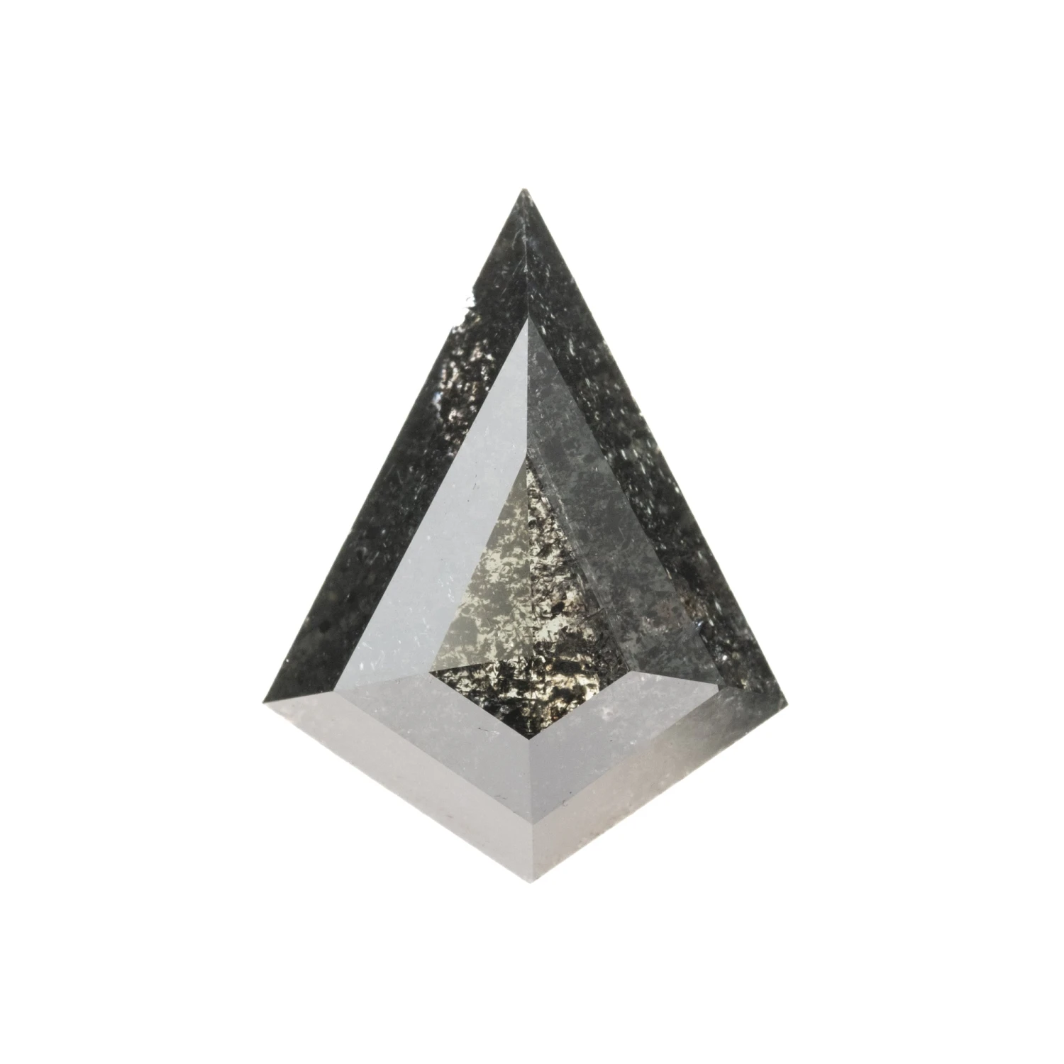 1.65 Carat Black Speckled Rose Cut Kite Diamond 1 1.65 Carat Black Speckled Rose Cut Kite Diamond