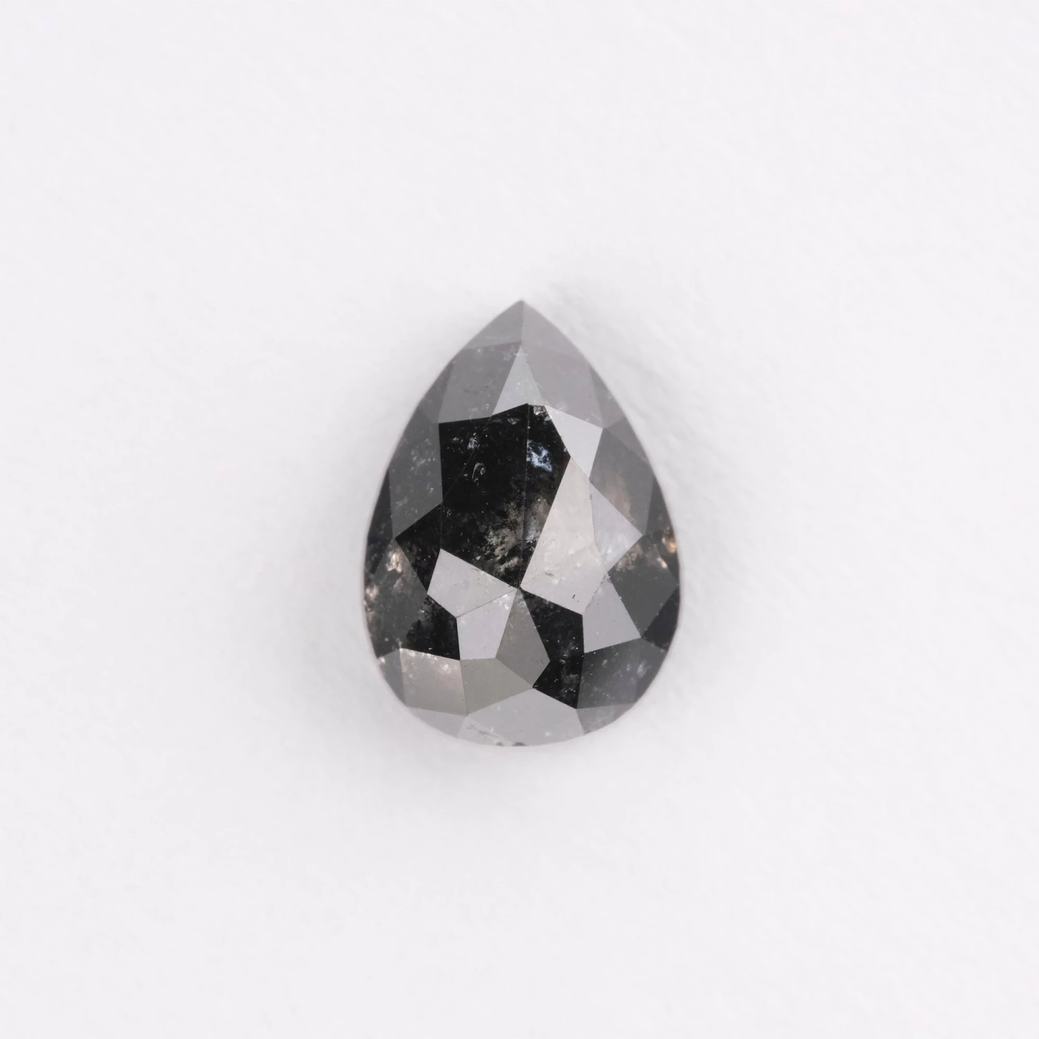 1.68 Carat Black Rose Cut Pear Diamond 1 1.68 Carat Black Rose Cut Pear Diamond