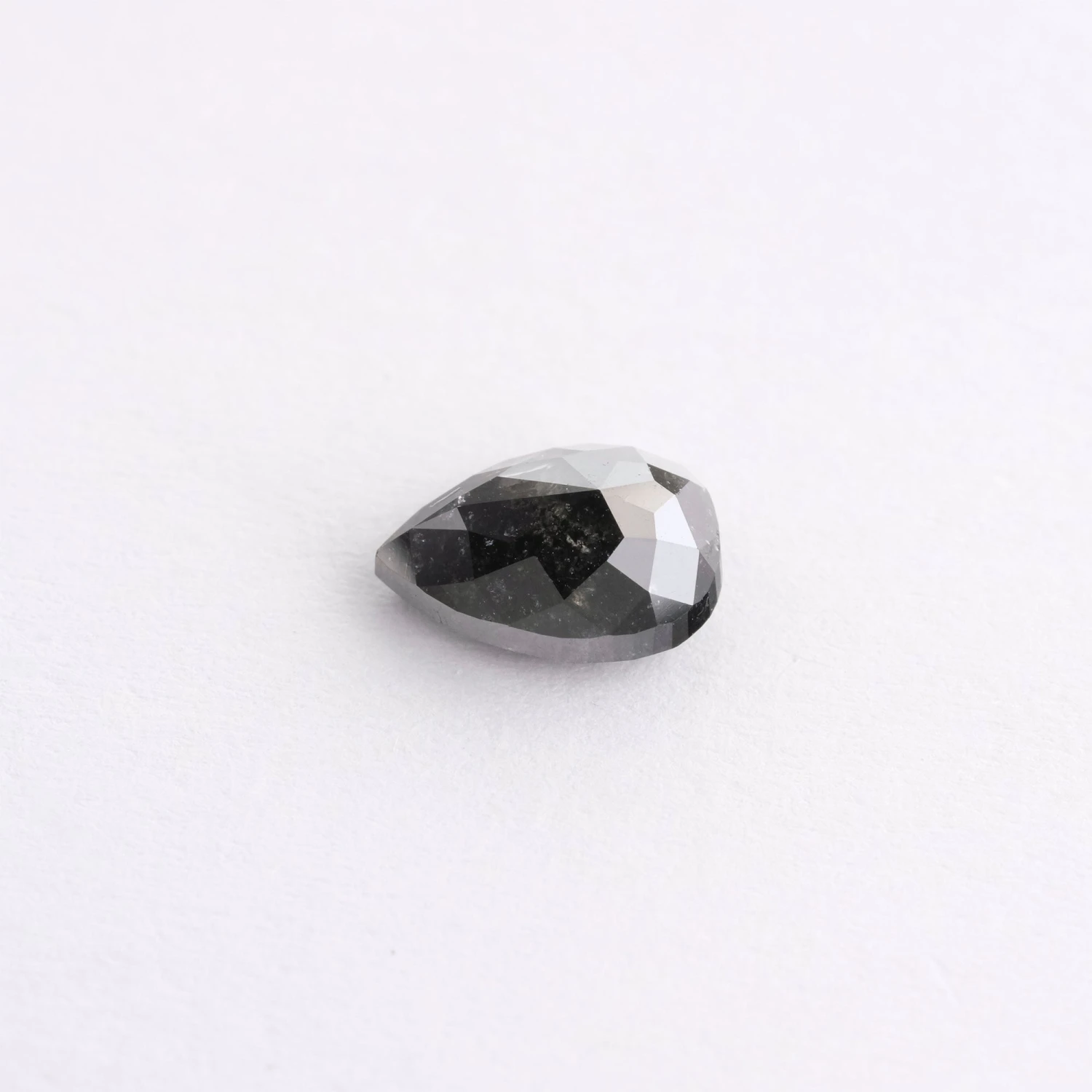 1.68 Carat Black Rose Cut Pear Diamond 2 1.68 Carat Black Rose Cut Pear Diamond - Image 2