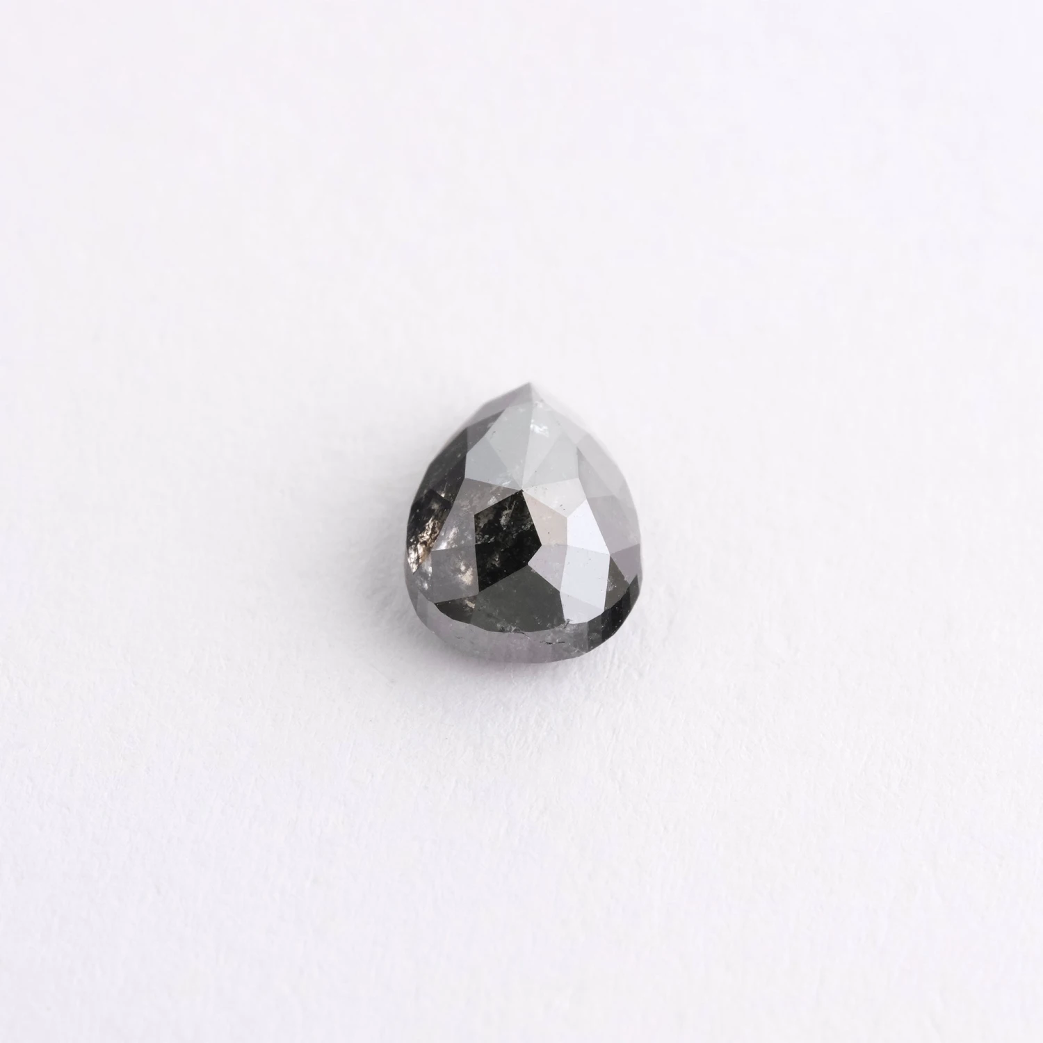1.68 Carat Black Rose Cut Pear Diamond 3 1.68 Carat Black Rose Cut Pear Diamond - Image 3
