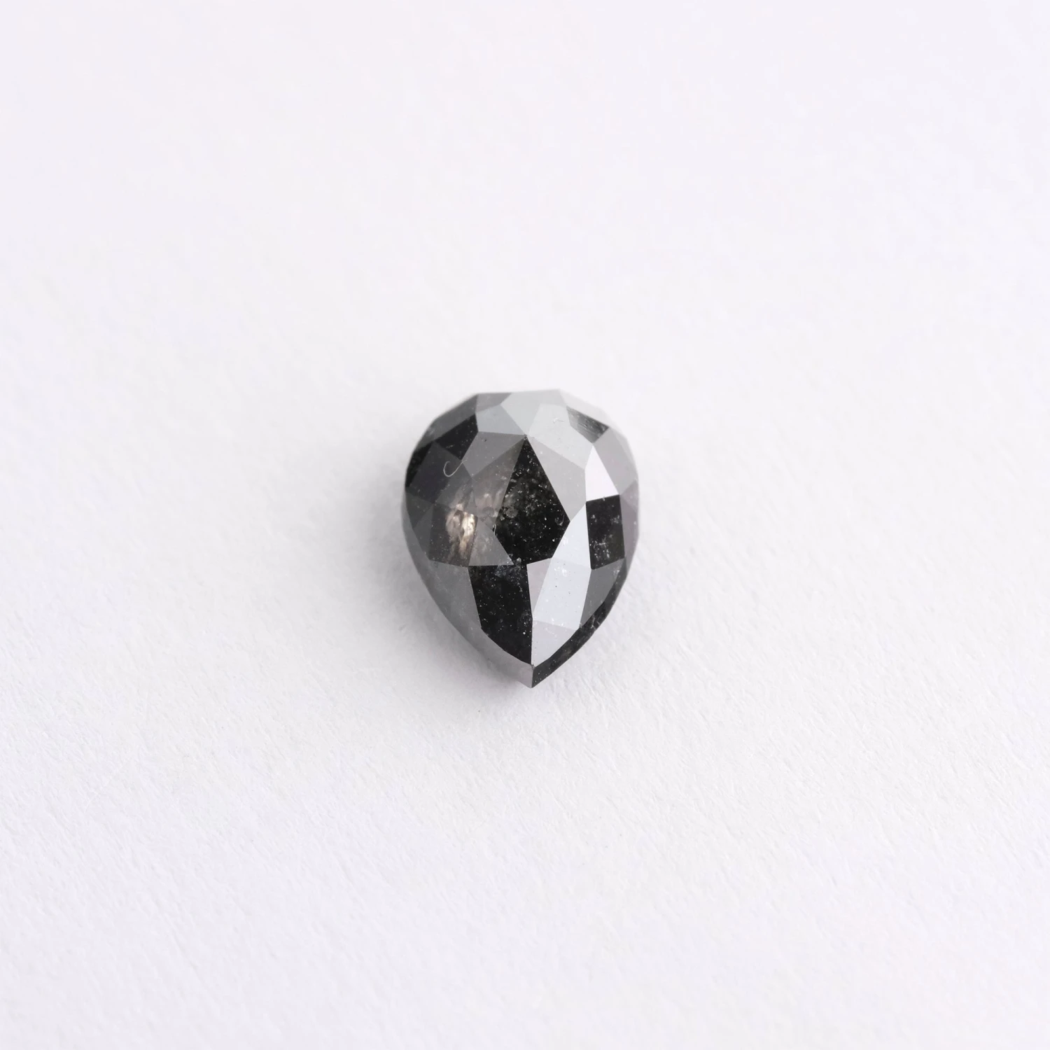 1.68 Carat Black Rose Cut Pear Diamond 5 1.68 Carat Black Rose Cut Pear Diamond - Image 5