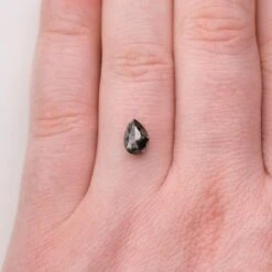 1.68 Carat Black Rose Cut Pear Diamond 11 1.68 Carat Black Rose Cut Pear Diamond -Point No Point Studio Store 1.68 535 7