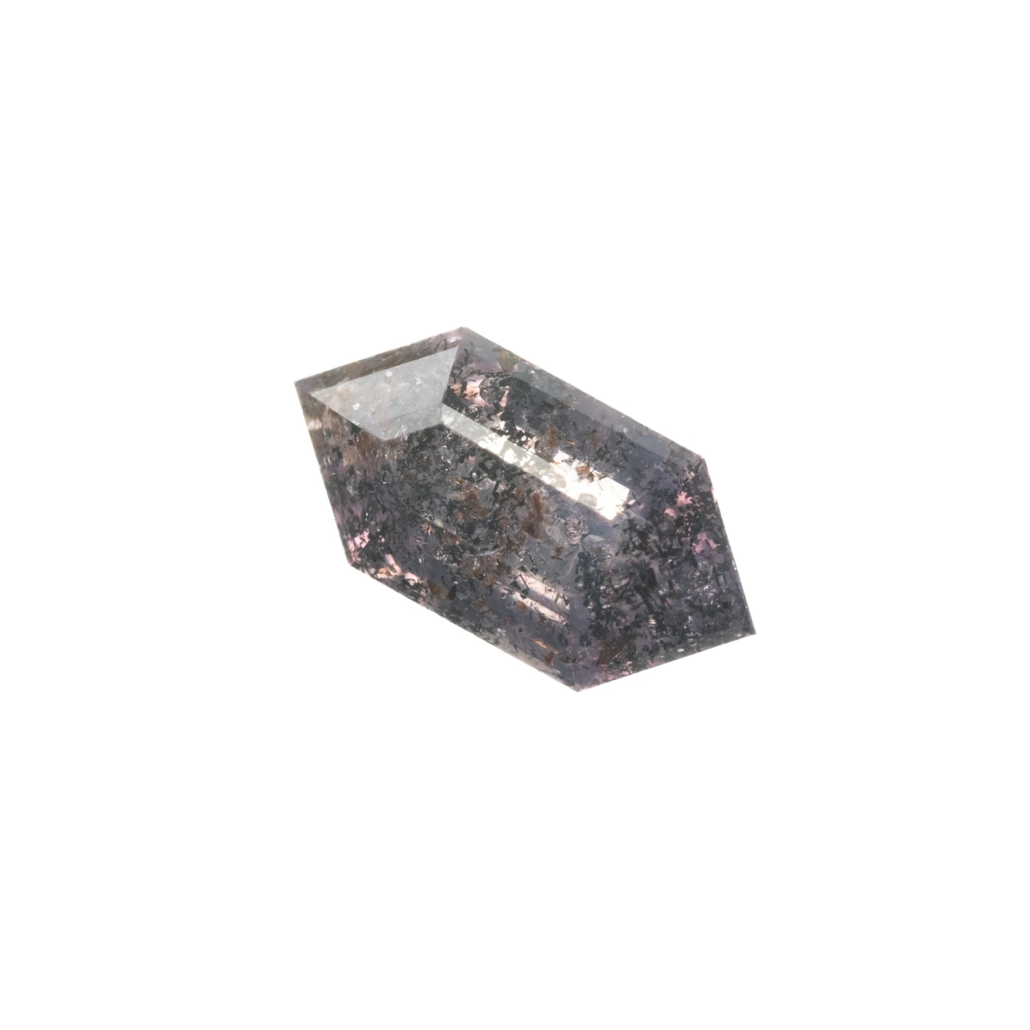 1.70 Carat Speckled Purple Full Cut Hexagon Sapphire 2 1.70 Carat Speckled Purple Full Cut Hexagon Sapphire - Image 2