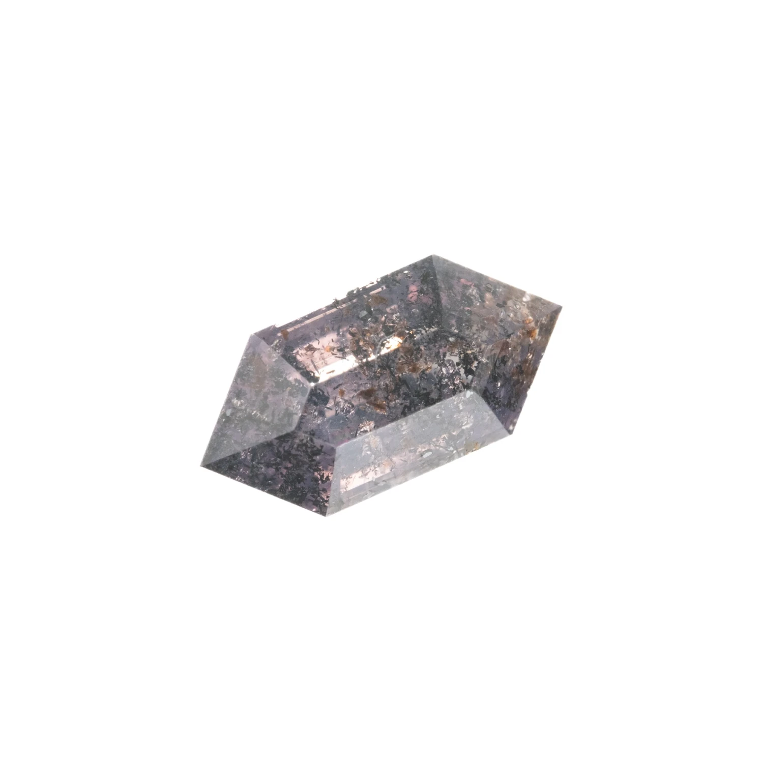 1.70 Carat Speckled Purple Full Cut Hexagon Sapphire 3 1.70 Carat Speckled Purple Full Cut Hexagon Sapphire - Image 3