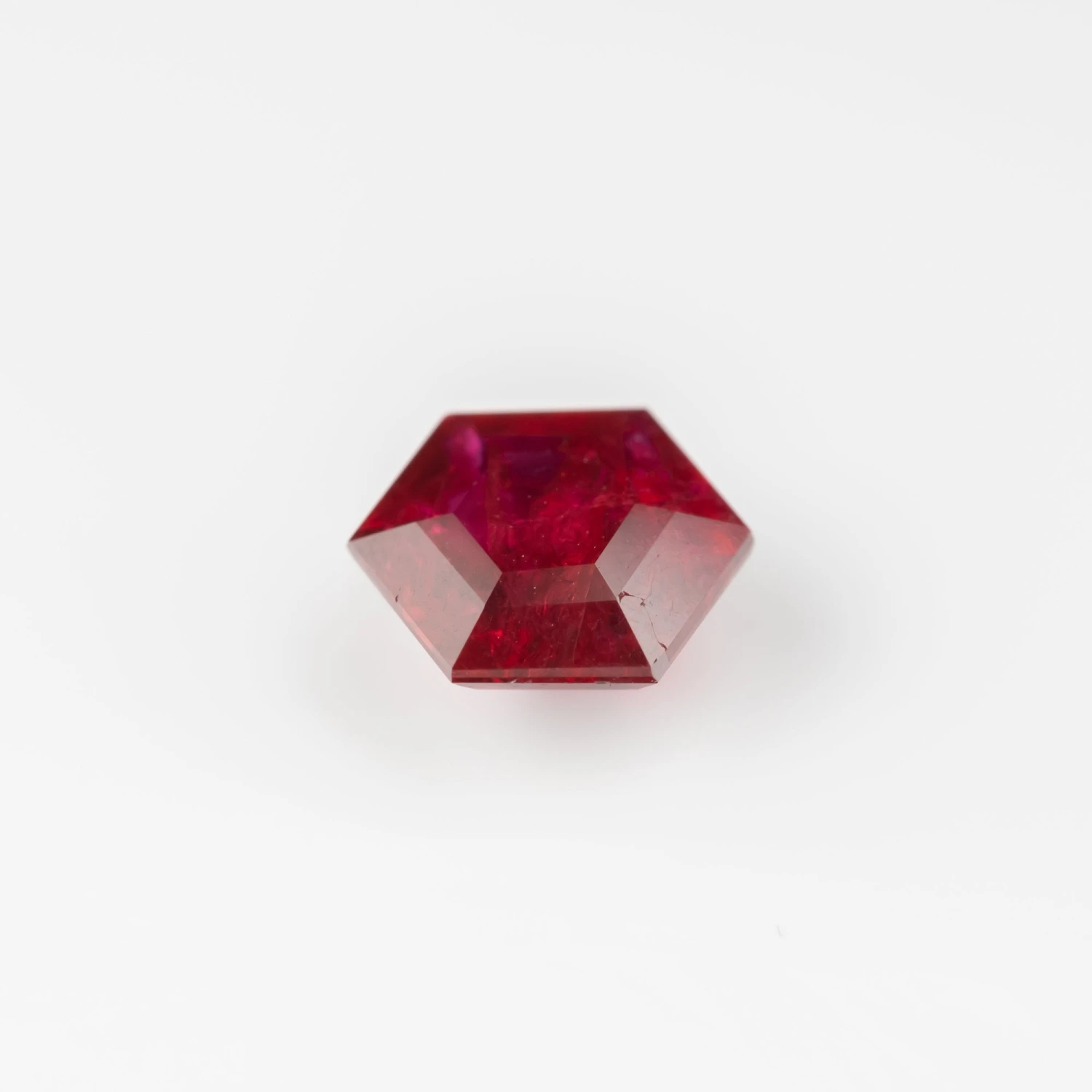 1.70 Carat Deep Red Double Cut Hexagon Ruby 2 1.70 Carat Deep Red Double Cut Hexagon Ruby - Image 2