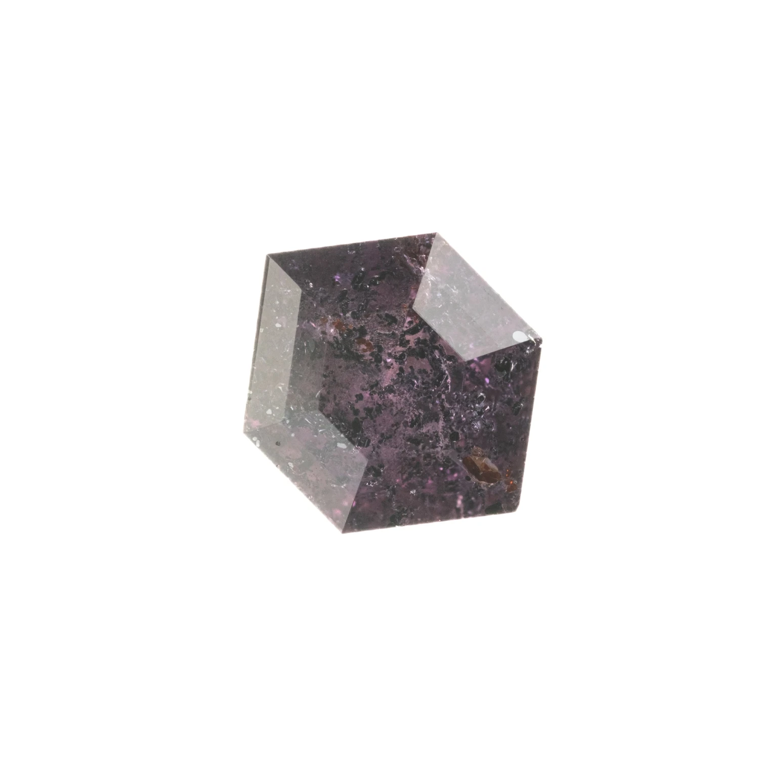 1.72 Carat Speckled Purple Full Cut Hexagon Sapphire 2 1.72 Carat Speckled Purple Full Cut Hexagon Sapphire - Image 2