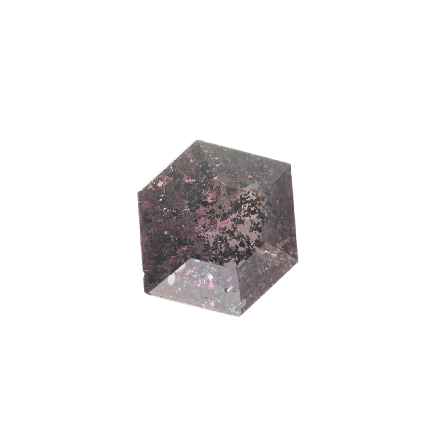 1.72 Carat Speckled Purple Full Cut Hexagon Sapphire 3 1.72 Carat Speckled Purple Full Cut Hexagon Sapphire - Image 3
