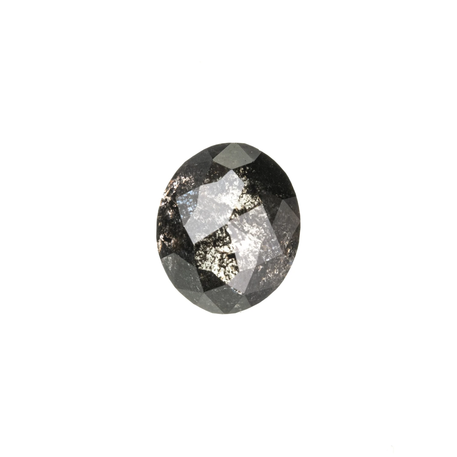 1.72 Carat Black Rose Cut Oval Diamond 1 1.72 Carat Black Rose Cut Oval Diamond
