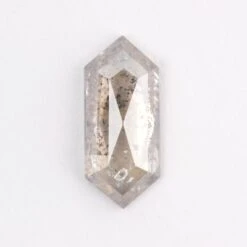 1.79 Carat Salt And Pepper Rose Cut Hexagon Diamond