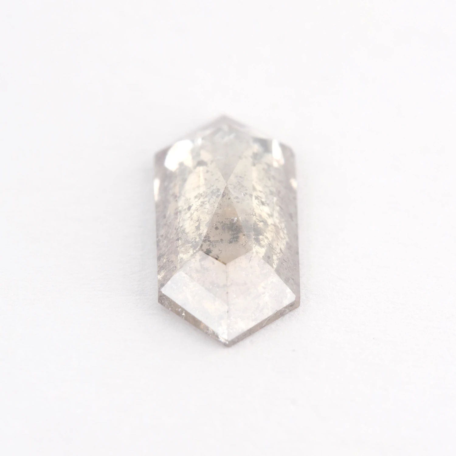 1.79 Carat Salt And Pepper Rose Cut Hexagon Diamond 3 1.79 Carat Salt And Pepper Rose Cut Hexagon Diamond - Image 3