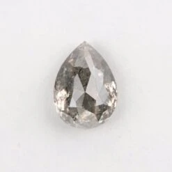 1.92 Carat Salt And Pepper Double Cut Pear Diamond