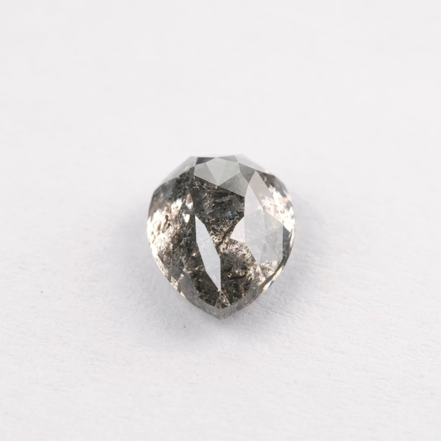 1.92 Carat Salt And Pepper Double Cut Pear Diamond 5 1.92 Carat Salt And Pepper Double Cut Pear Diamond - Image 5