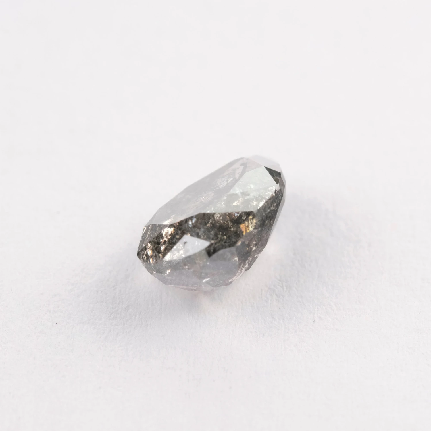 1.92 Carat Salt And Pepper Double Cut Pear Diamond 8 1.92 Carat Salt And Pepper Double Cut Pear Diamond - Image 8
