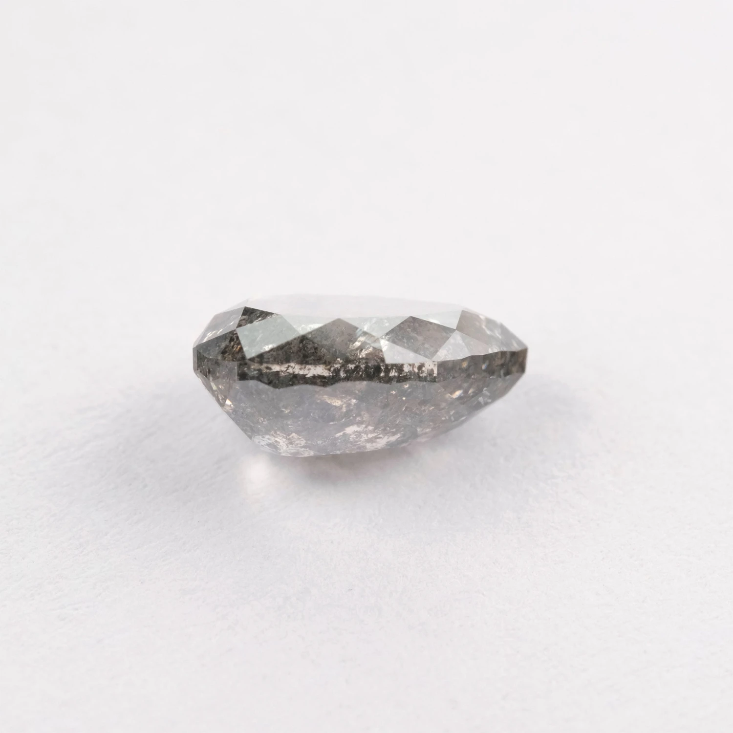 1.92 Carat Salt And Pepper Double Cut Pear Diamond 9 1.92 Carat Salt And Pepper Double Cut Pear Diamond - Image 9