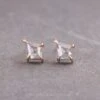 .61tcw Salt And Pepper Kite Diamond Studs, 14k Rose Gold Earrings