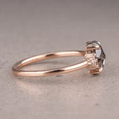 1.61 Carat Salt And Pepper Oval Diamond Engagement Ring, Quinn Setting, 14K Rose Gold 14 1.61 Carat Salt And Pepper Oval Diamond Engagement Ring, Quinn Setting, 14K Rose Gold -Point No Point Studio Store 10122022A 4 a3c986a1 6c63 4e29 b051 7a5423530aaa