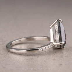 1.43 Carat Salt And Pepper Kite Diamond Engagement Ring, Juliette Setting, Platinum -Point No Point Studio Store 10132021EE 3 49d61eed a055 4597 af21 a1b32c9e487c