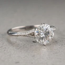 1.58 Carat Moissanite Engagement Ring, Mackenzie Setting, Platinum -Point No Point Studio Store 10152021B 2 5e5aaed0 bf3c 4d52 bb8c 07b16a456e97