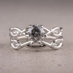1.45 Carat Salt And Pepper Diamond Engagement Ring, Wisteria Thorns Setting, Platinum -Point No Point Studio Store 10172022F 1 b61ab5a0 973f 45d0 a888 d418688057b0