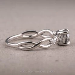 1.45 Carat Salt And Pepper Diamond Engagement Ring, Wisteria Thorns Setting, 14K White Gold 16 1.45 Carat Salt And Pepper Diamond Engagement Ring, Wisteria Thorns Setting, 14K White Gold -Point No Point Studio Store 10172022F 4