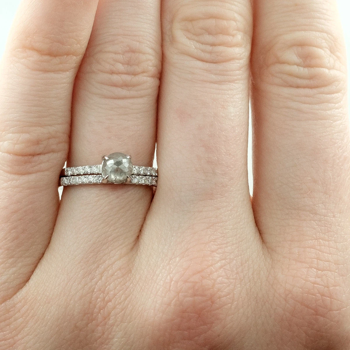 White Diamond, Half Eternity Wedding Band, Platinum 4 White Diamond, Half Eternity Wedding Band, Platinum - Image 4