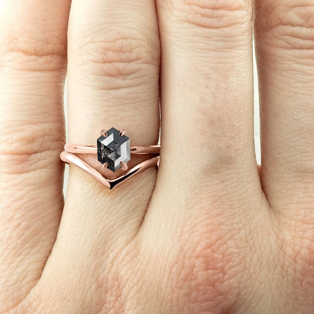 Vivian Wedding Band, 14k Rose Gold 4 Vivian Wedding Band, 14k Rose Gold - Image 4