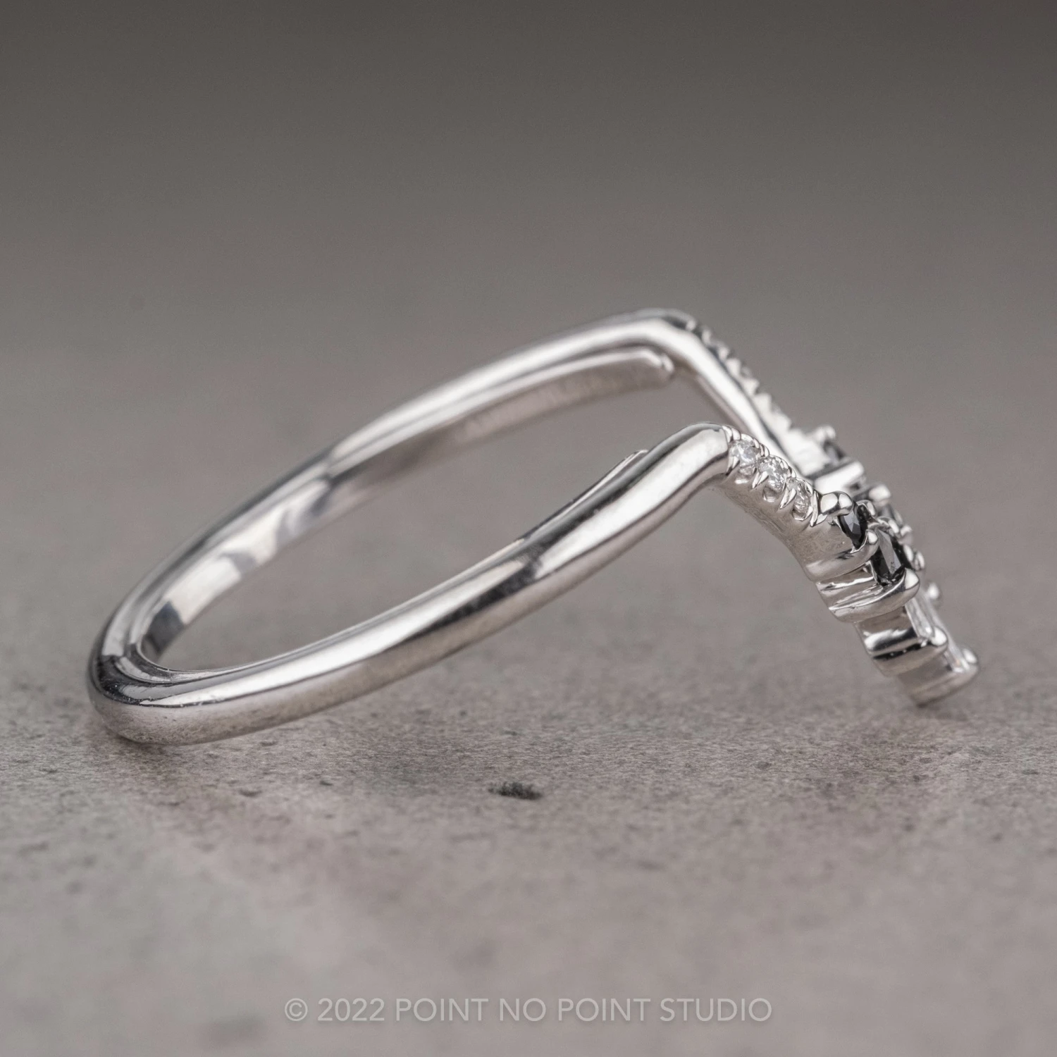Baguette Diamond Wedding Band, Wren Setting, Platinum 2 Baguette Diamond Wedding Band, Wren Setting, Platinum - Image 2