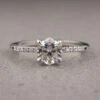 1.56 Carat Hexagon Moissanite Engagement Ring, Jules Setting, Platinum
