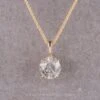 1.09 Carat Canadian Salt And Pepper Diamond Necklace, 14k Yellow Gold