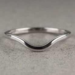 Classic Contour Wedding Band, 14K White Gold 17 Classic Contour Wedding Band, 14K White Gold -Point No Point Studio Store 11102021BWB 2 48783857 2f34 4fad 9891 3ed84a1de44f