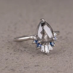 1.22 Carat Salt And Pepper Pear Diamond Engagement Ring, Wren Setting, Platinum 9 1.22 Carat Salt And Pepper Pear Diamond Engagement Ring, Wren Setting, Platinum -Point No Point Studio Store 11222022F 2 f0178d98 6de2 4561 a648 956f14f54846