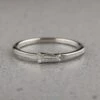 .13 Carat White Tapered Baguette Diamond Ring, 14K White Gold