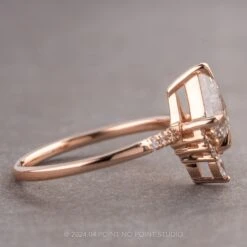 .99 Carat Canadian Salt And Pepper Kite Diamond Engagement Ring, Avaline Setting, 14K Rose Gold 9 .99 Carat Canadian Salt And Pepper Kite Diamond Engagement Ring, Avaline Setting, 14K Rose Gold -Point No Point Studio Store 12292023L 2