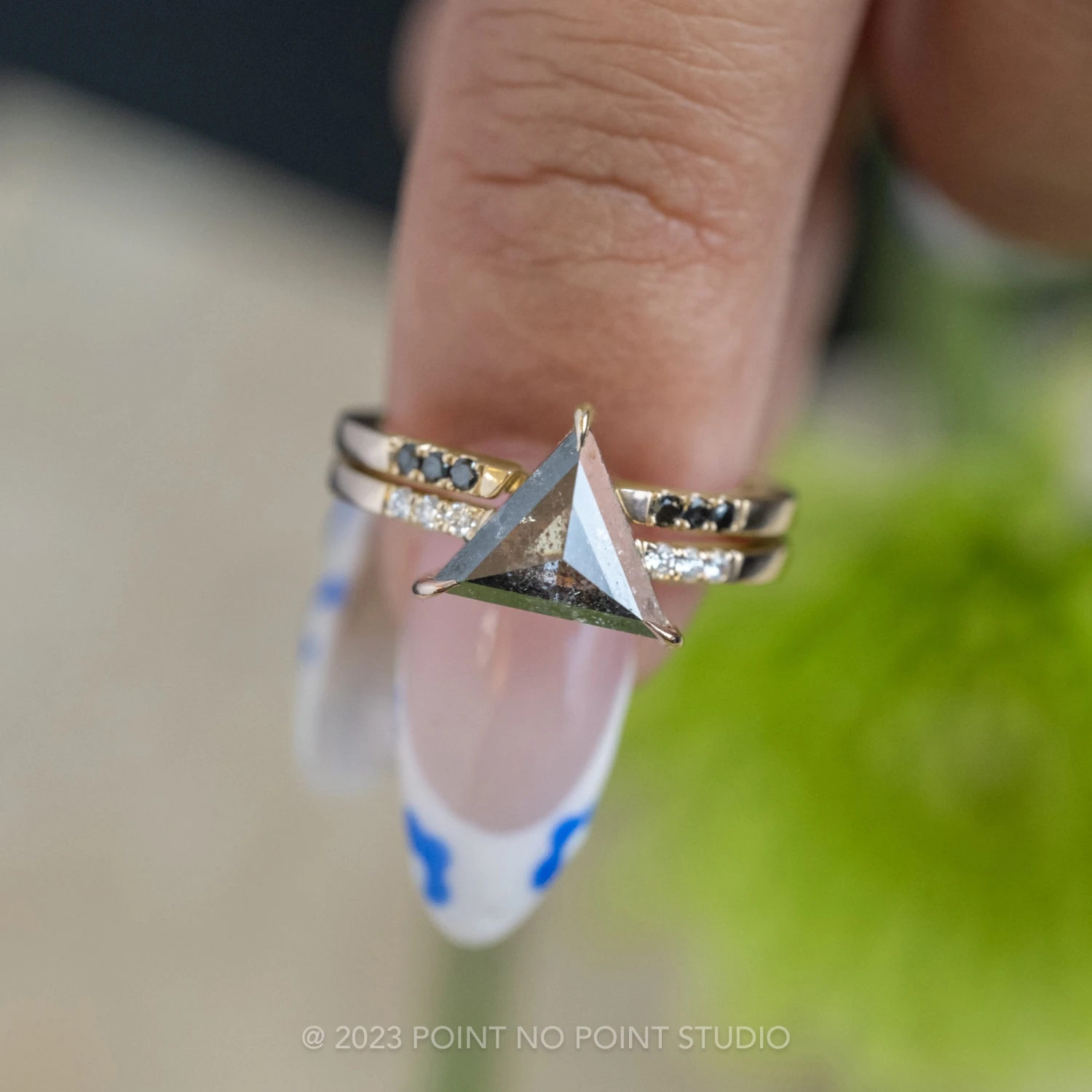 3 Black Diamond Harper Cuff, 14K Yellow Gold 2 3 Black Diamond Harper Cuff, 14K Yellow Gold - Image 2