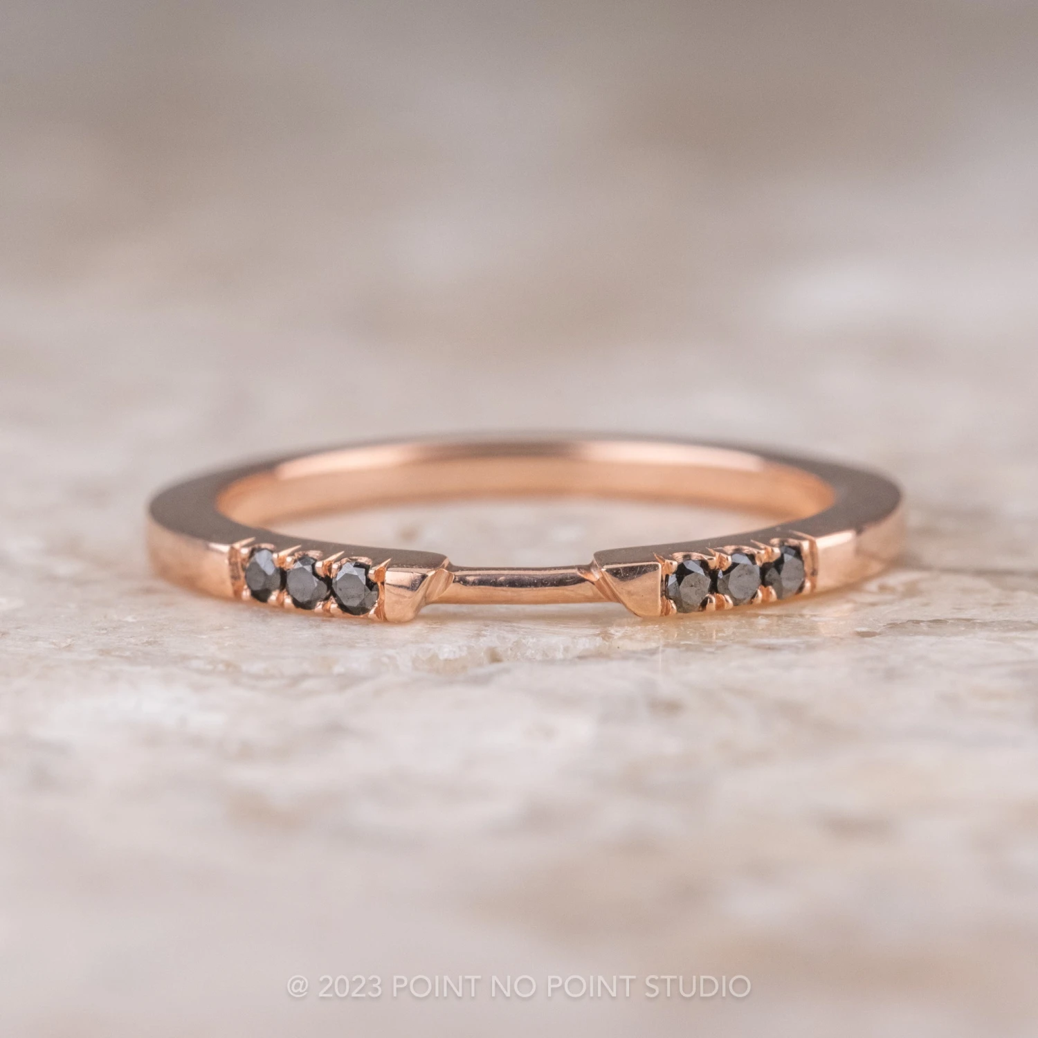 3 Black Diamond Harper Cuff, 14K Rose Gold 1 3 Black Diamond Harper Cuff, 14K Rose Gold